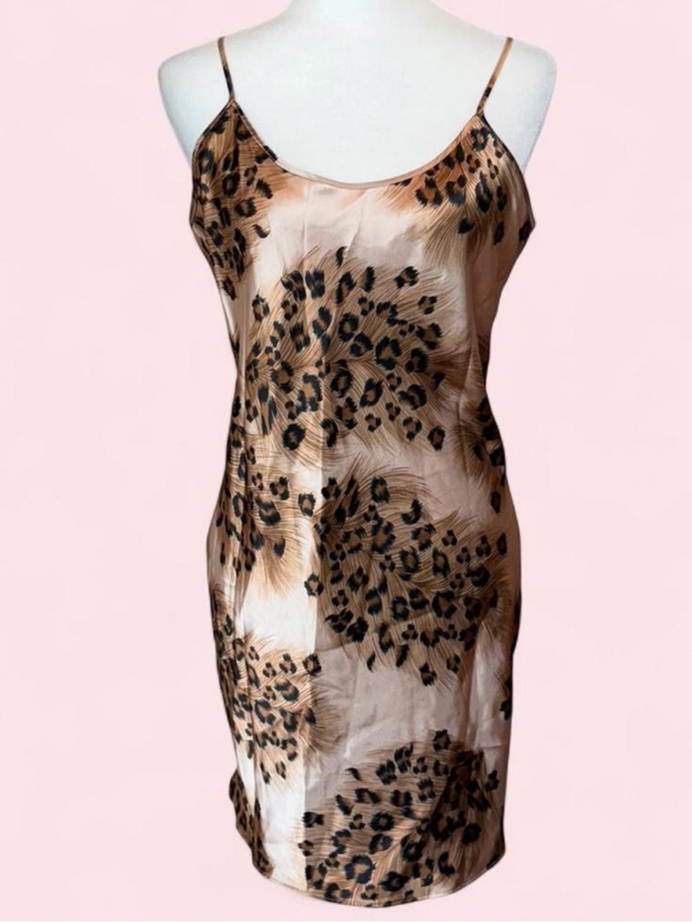 Secret Treasures Leopard-Print Slip in Brown and Black